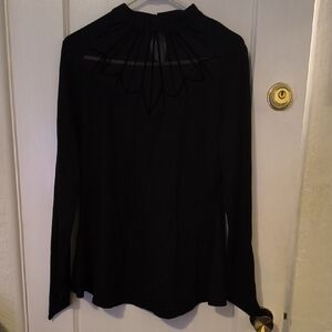 Killstar | Midnight Black Top with Unique Neckline